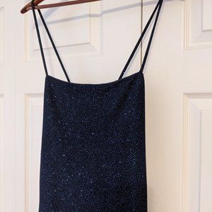Sleeveless midnight blue dress